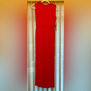 Brunt Orange Jumpsuit. Great for any occasion. You can dress it up or down.